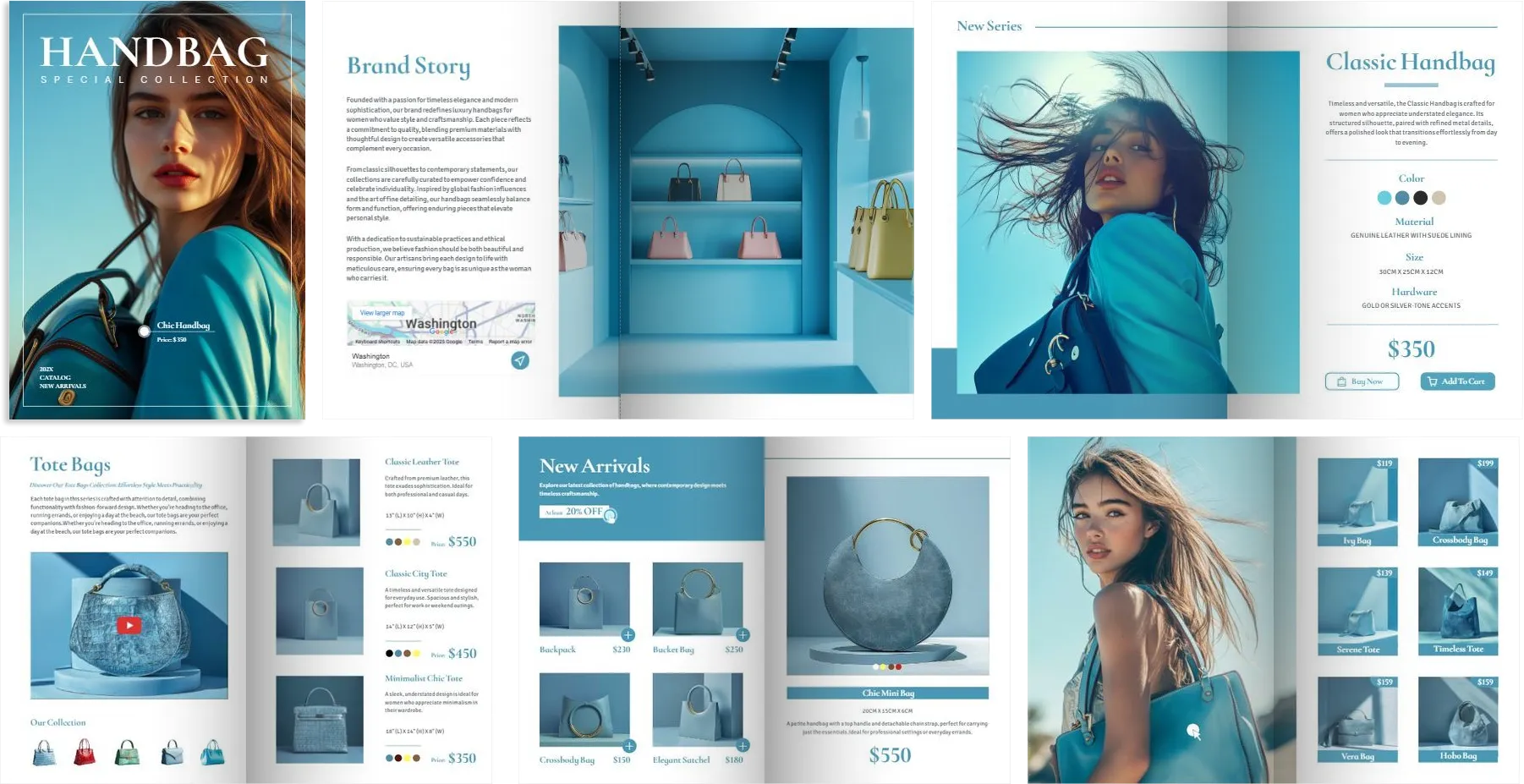 Catalogue thời trang phong cách lookbook minimal