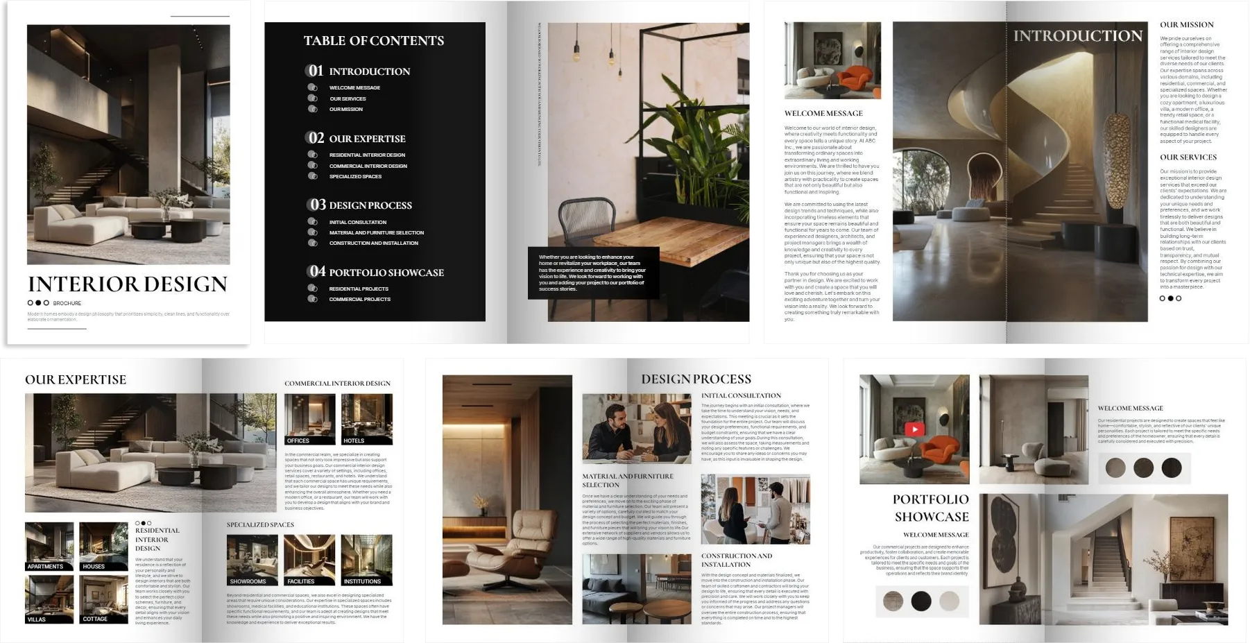 Mẫu catalogue nội thất sang trọng tone be xám